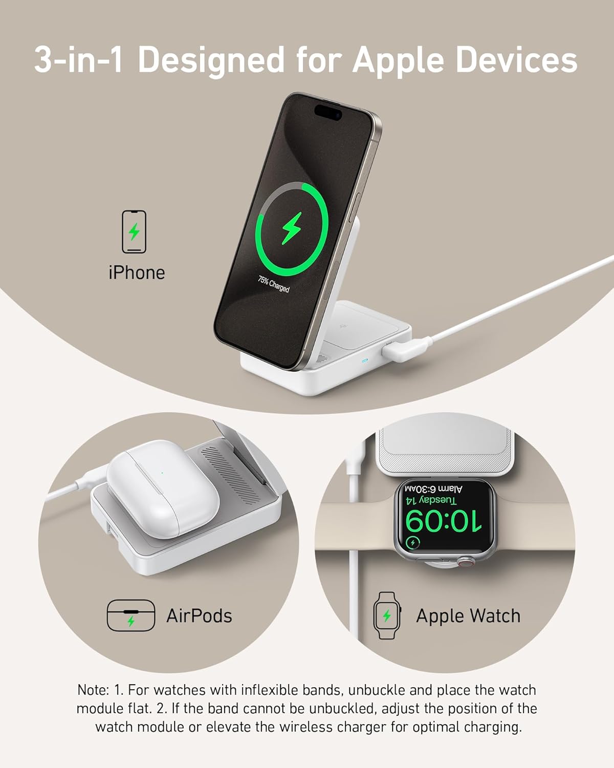 Anker MagGo Foldable 3-in-1 Wireless Charging Station — additional product view 4