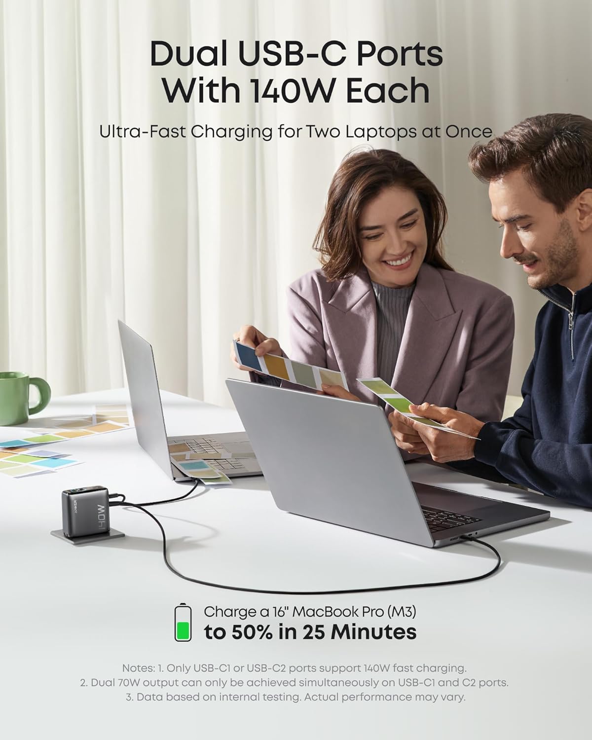 Anker Charger (140W, 4-Port, PD 3.1) with USB-C Cable — supplier image 3
