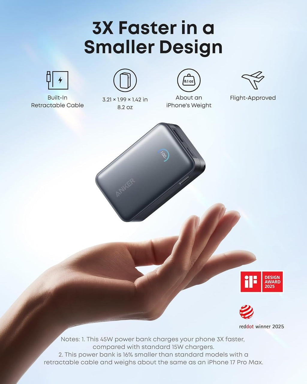 Anker Nano Power Bank (10K, 45W, Built-In Retractable USB-C Cable) — supplier image 4