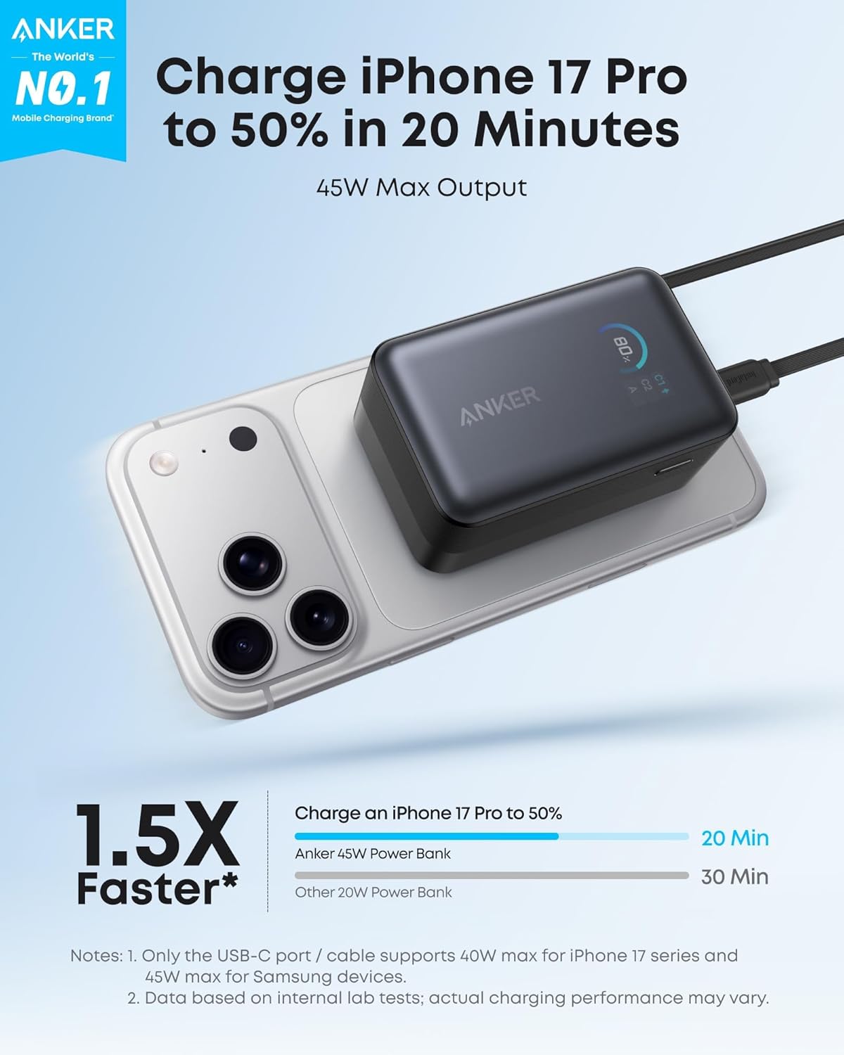 Anker Nano Power Bank (10K, 45W, Built-In Retractable USB-C Cable) — supplier image 2