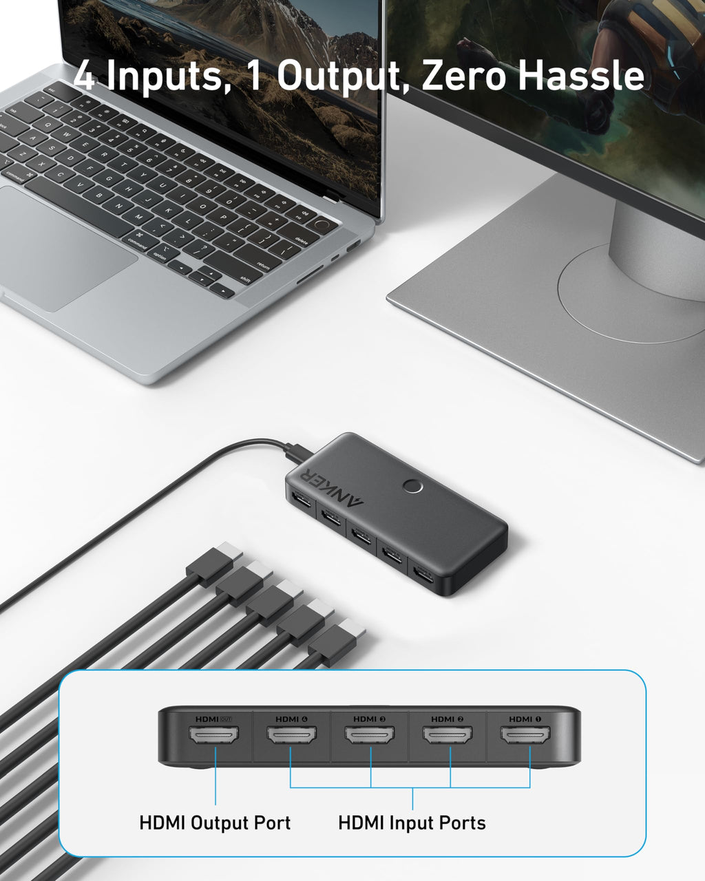 Anker HDMI Switch (4 in 1 Out, 4K HDMI) — supplier image 2