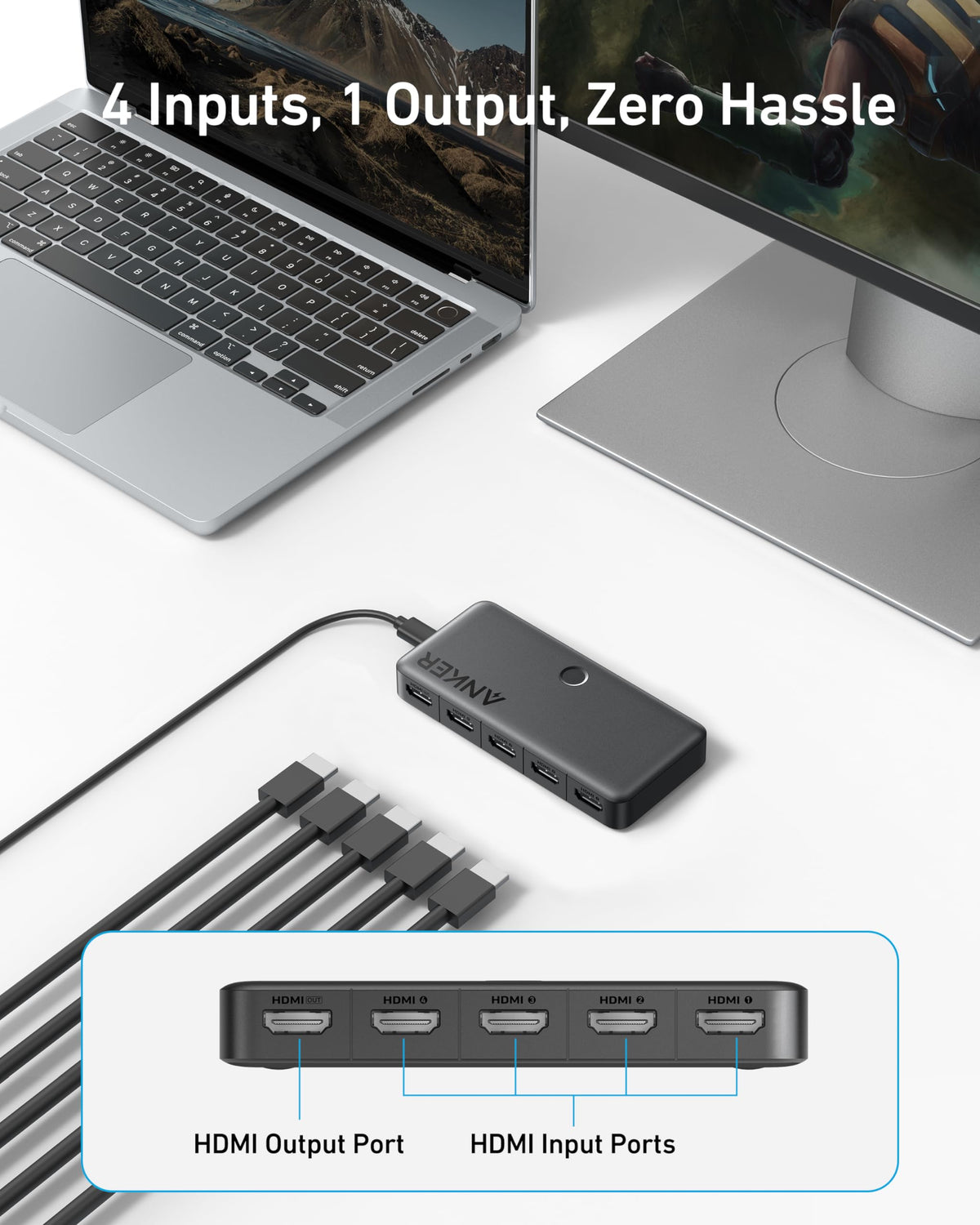 Anker HDMI Switch (4 in 1 Out, 4K HDMI) — supplier image 2
