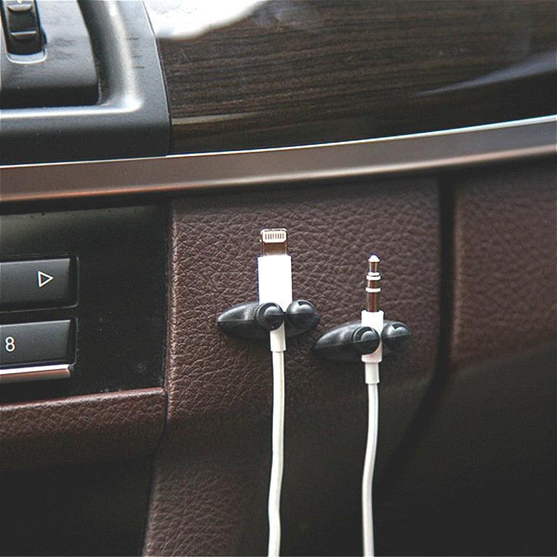 Adhesive Cable Organizer Clips — 8 Pack