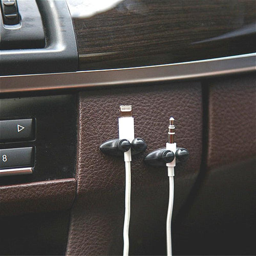 Adhesive Cable Organizer Clips — 8 Pack