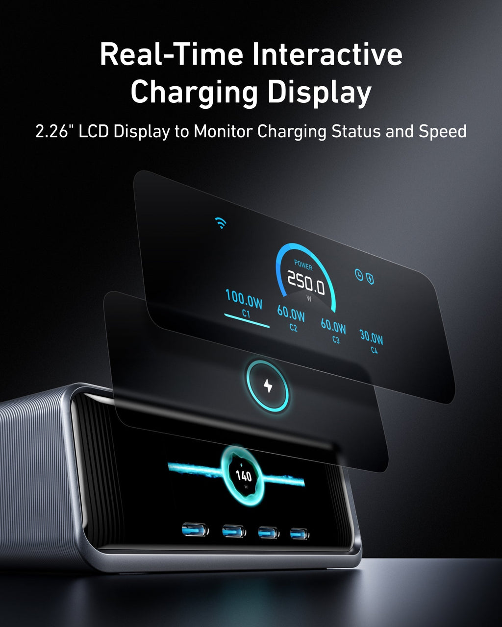Anker Prime Charger (250W, 6 Ports, GaNPrime) — supplier image 4