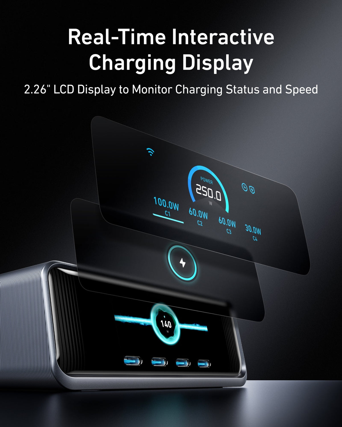 Anker Prime Charger (250W, 6 Ports, GaNPrime) — supplier image 4