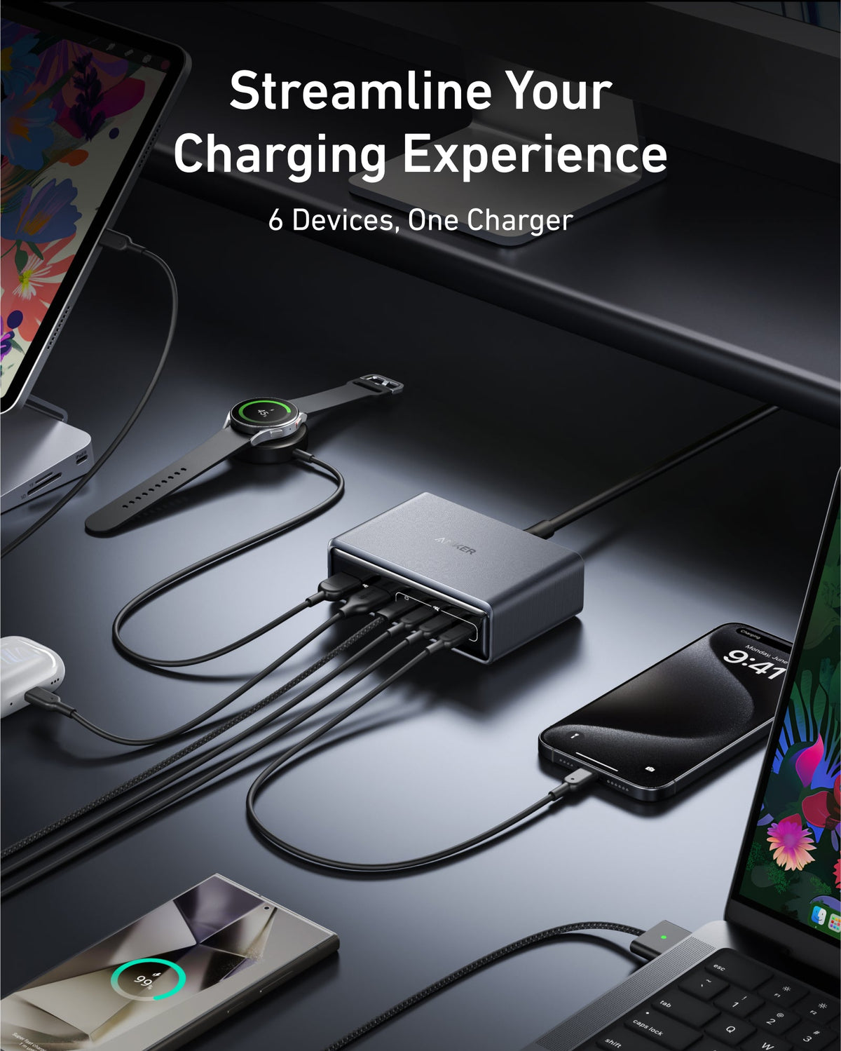 Anker Prime Charger (200W, 6 Ports, GaN) — additional product view 3