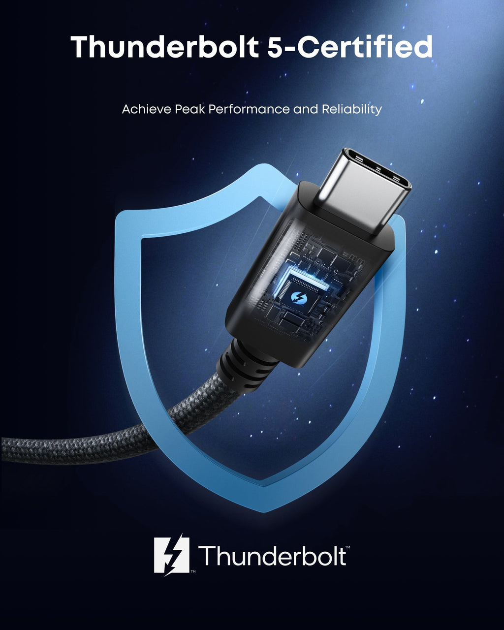 Anker Prime Thunderbolt 5 Cable (3.3 ft / 1.7 ft, 80 Gbps, 240W) — supplier image 6
