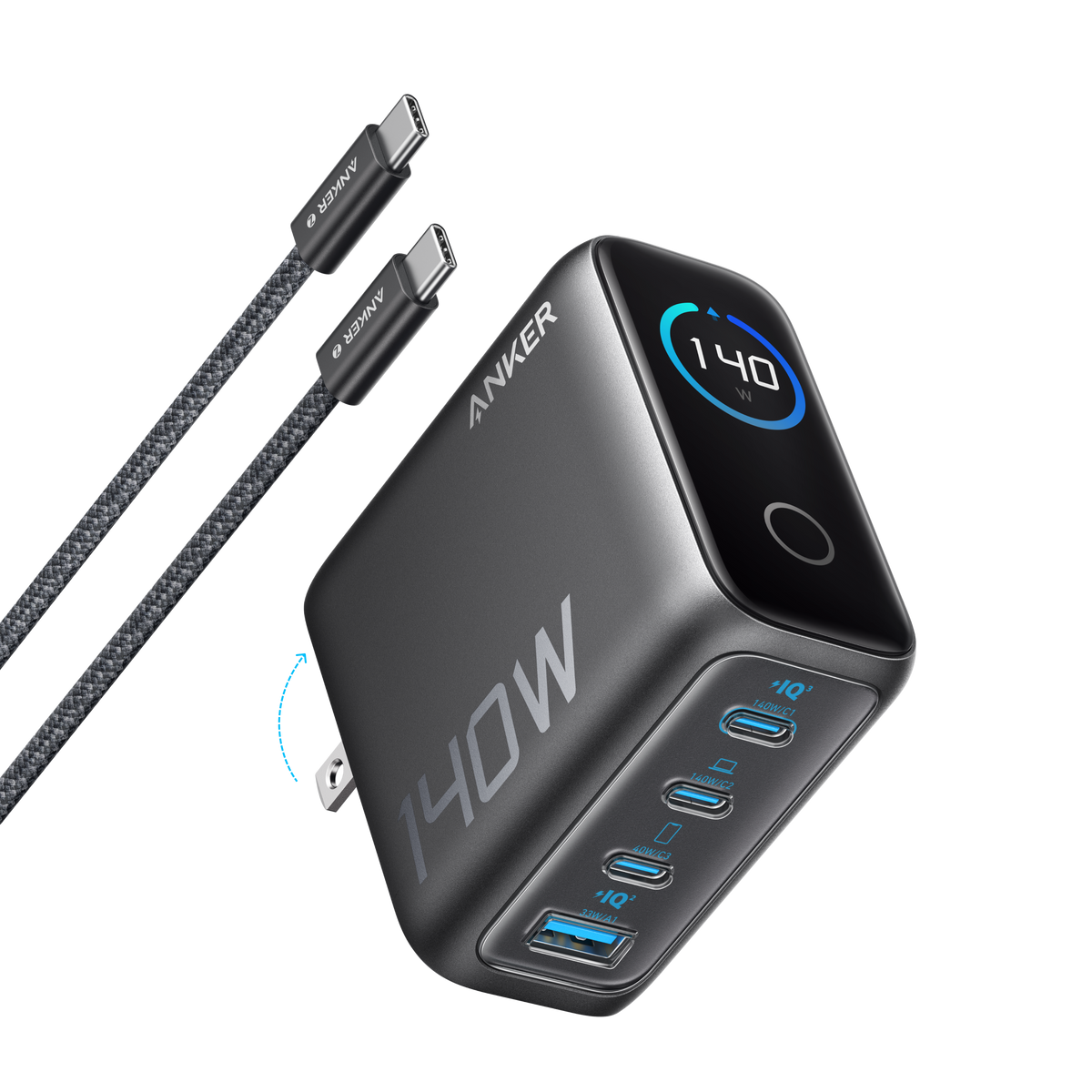 Anker Charger (140W, 4-Port, PD 3.1) with USB-C Cable — supplier image 1