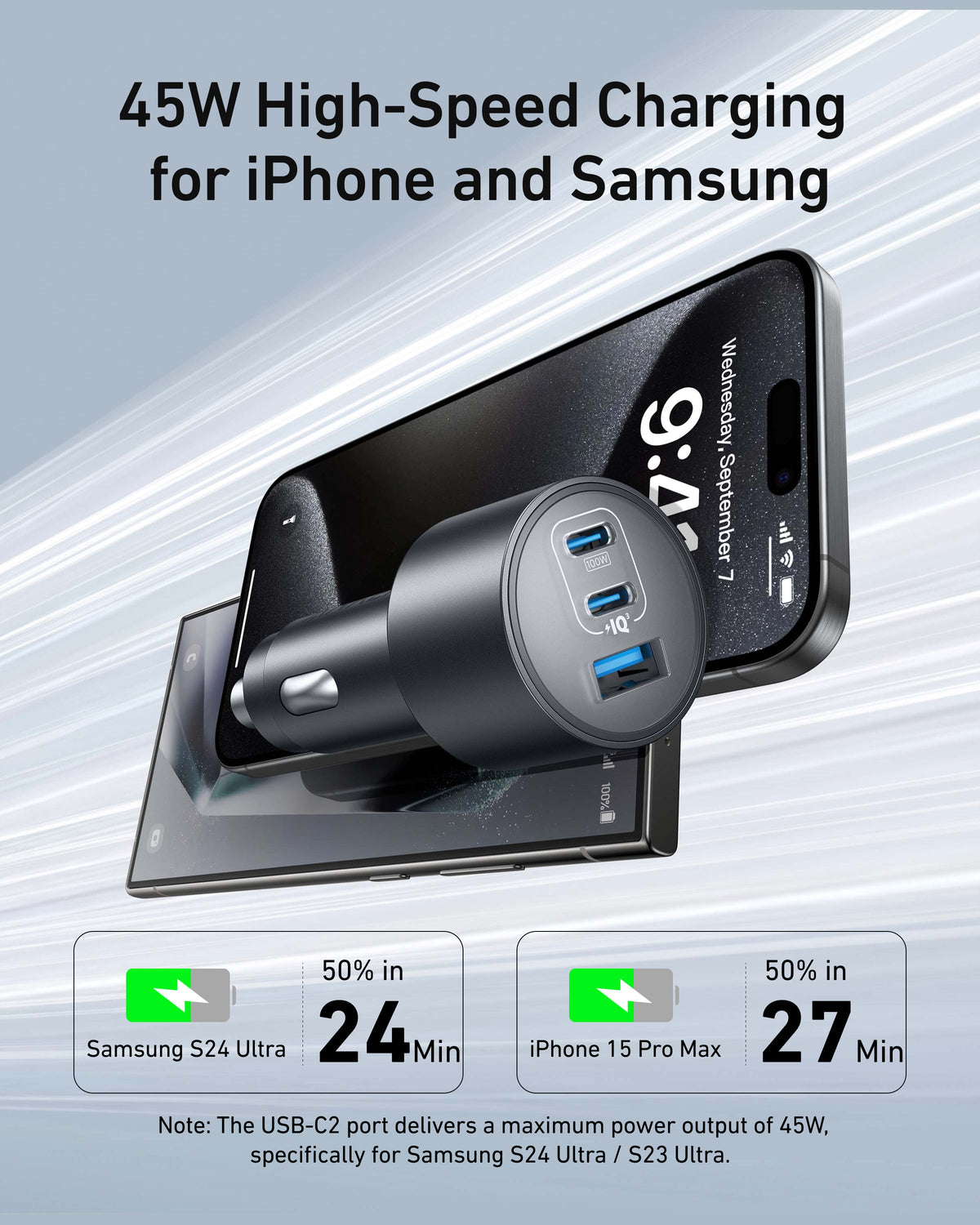 Anker Nano Car Charger (167.5W, 3 Ports) — additional product view 3