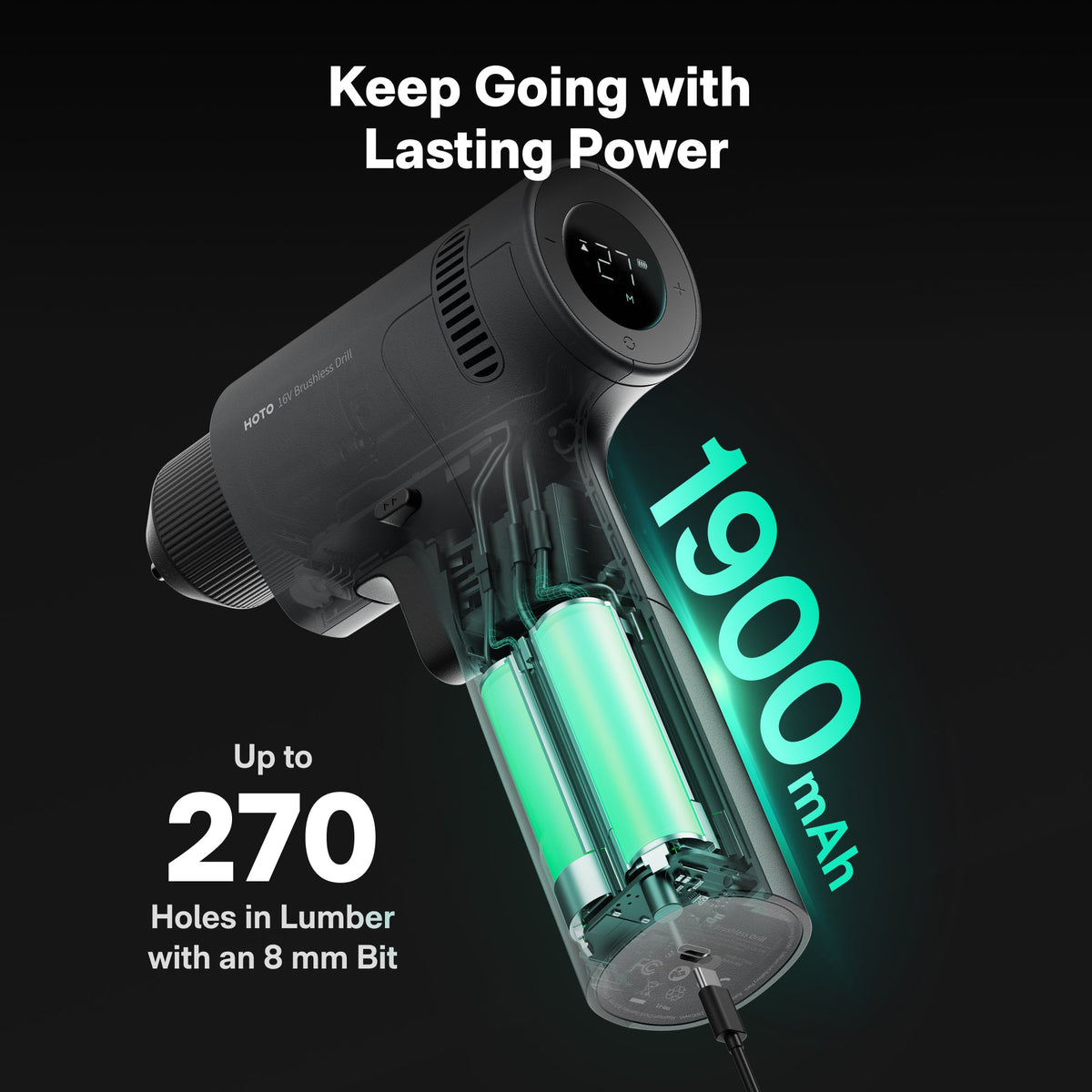 HOTO 16V Brushless Drill — supplier image 12