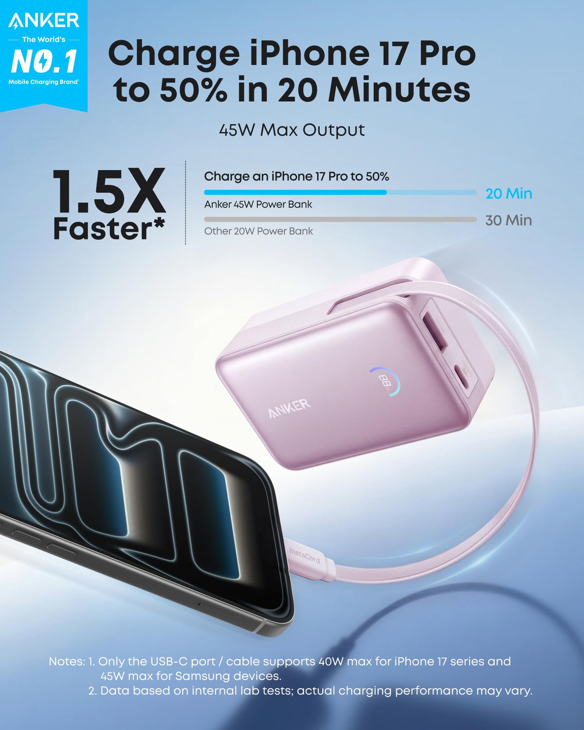 Anker Nano Power Bank (10K, 45W, Built-In Retractable USB-C Cable) — supplier image 24