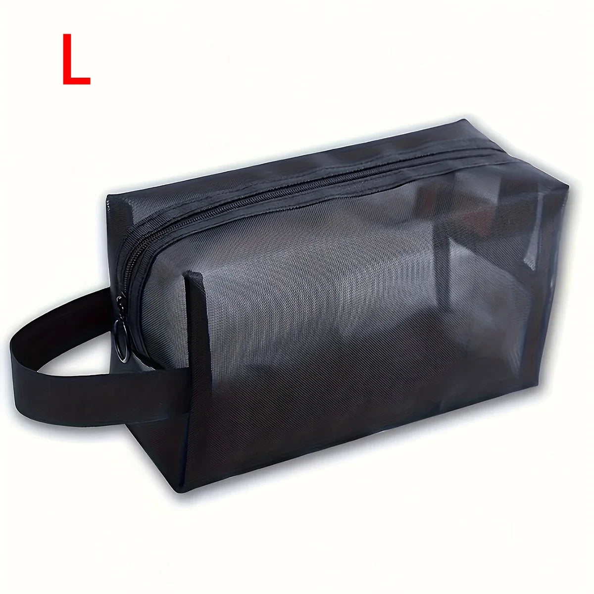 Black Mesh Travel Cosmetic Bag — additional product view 7