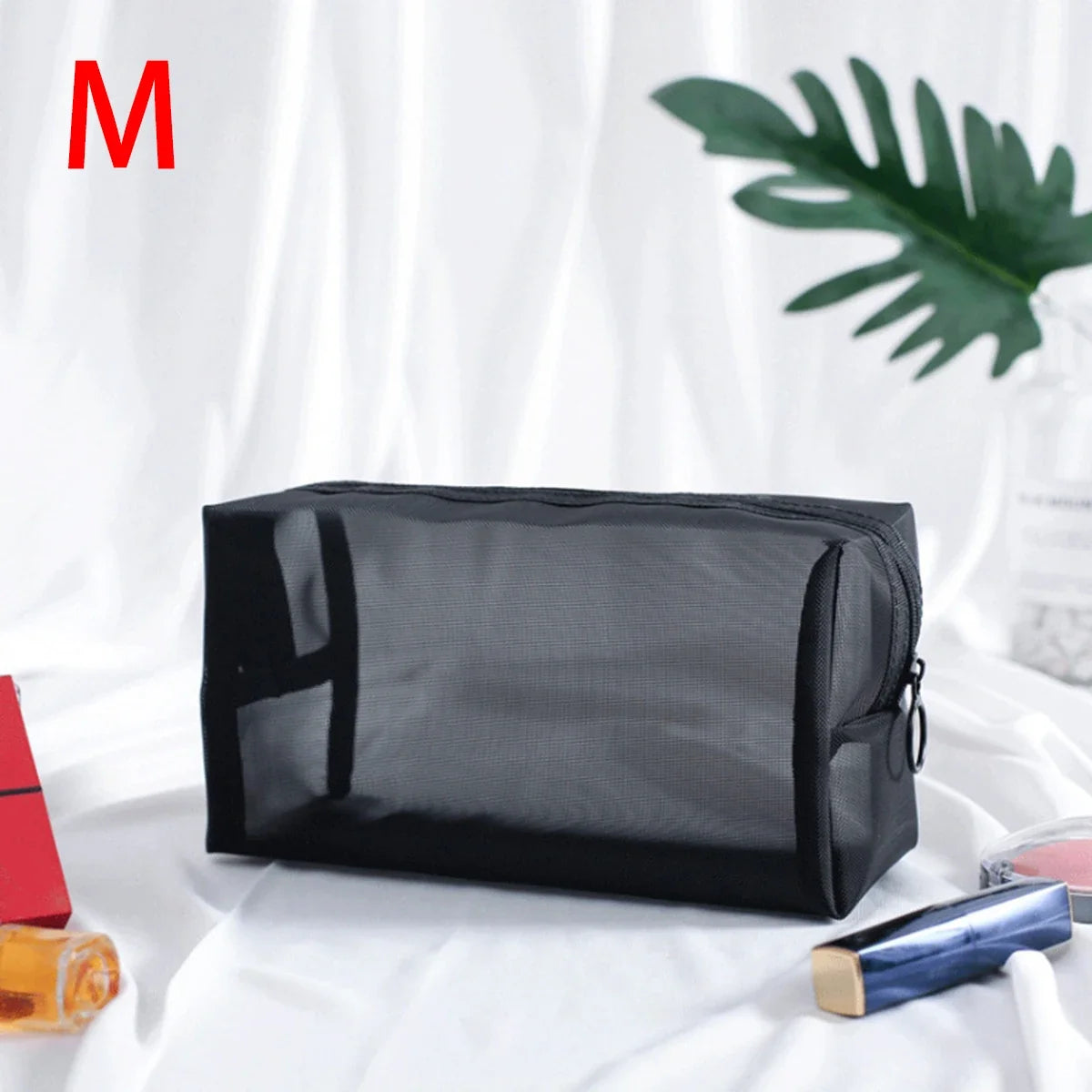 Black Mesh Travel Cosmetic Bag — additional product view 8