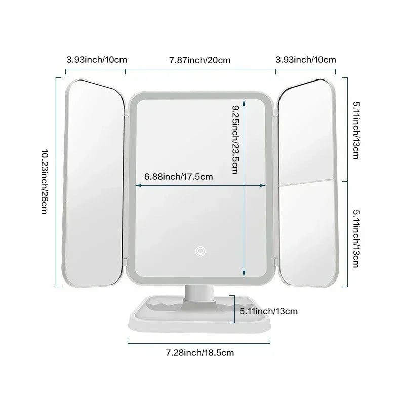 Trifold LED Makeup Mirror — additional product view 5