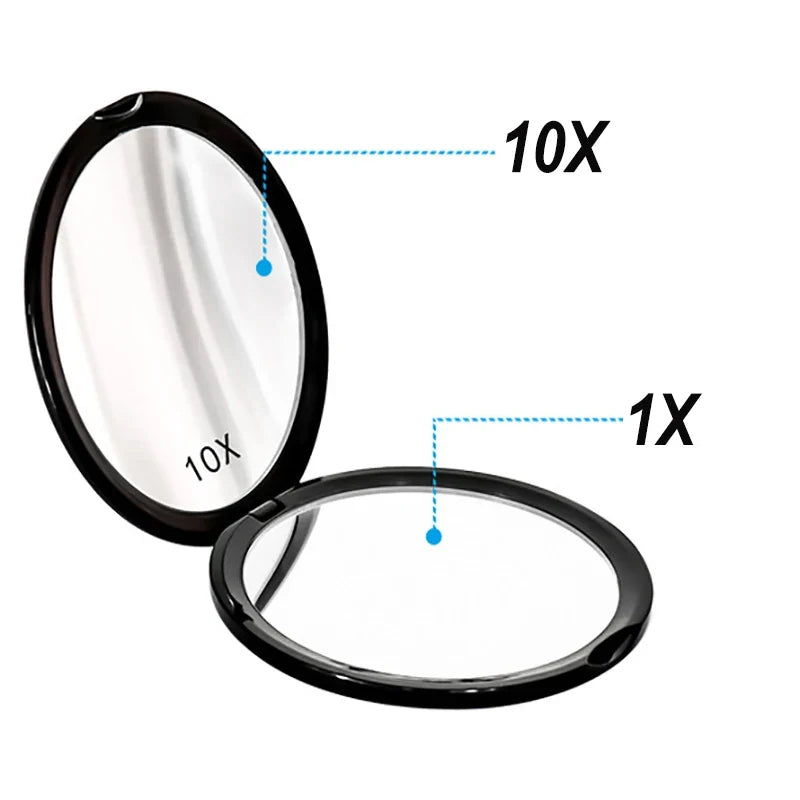 Compact Double-Sided Makeup Mirror — 2X / 10X