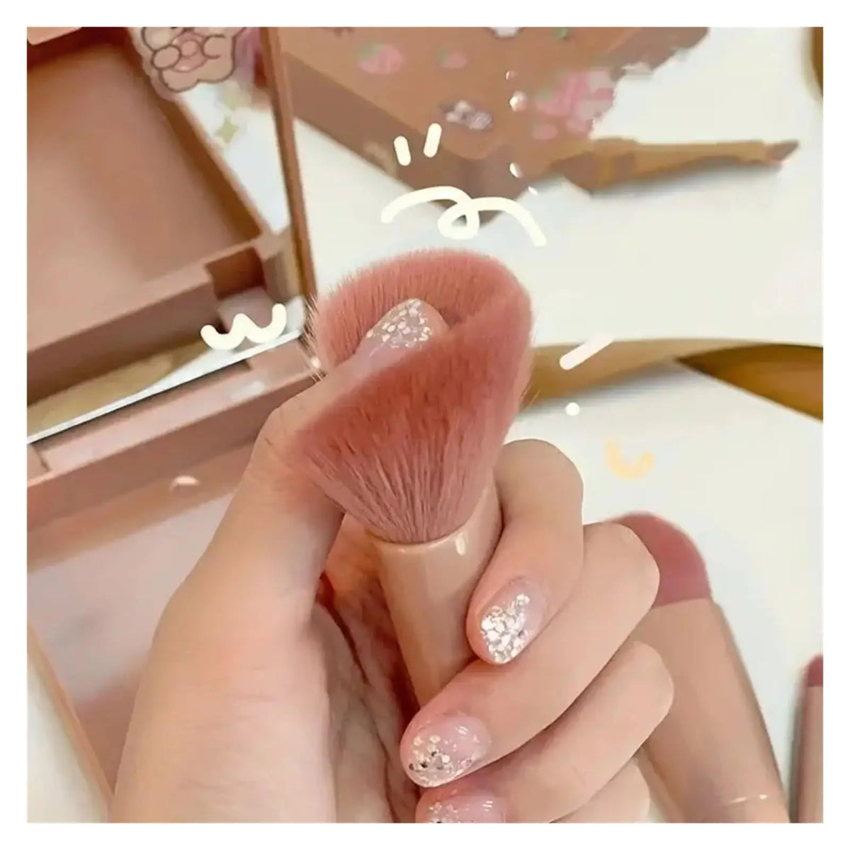 Mini Makeup Brush Set with Case & Mirror — 5 Piece — additional product view 4