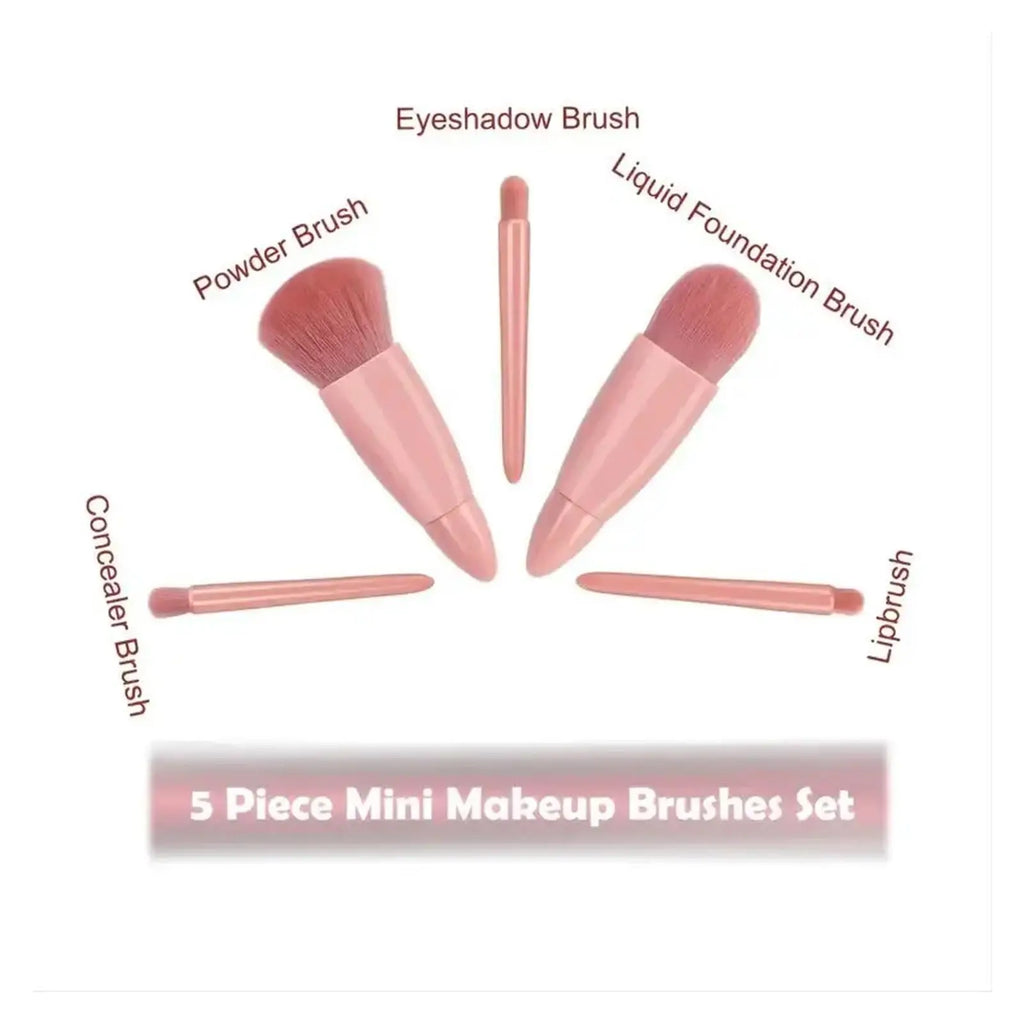 Mini Makeup Brush Set with Case & Mirror — 5 Piece — additional product view 5