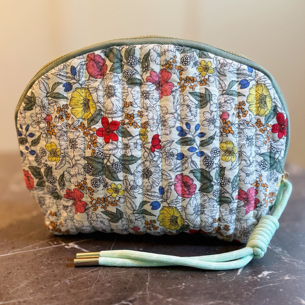 Quilted Floral Cosmetic Case — additional product view 1