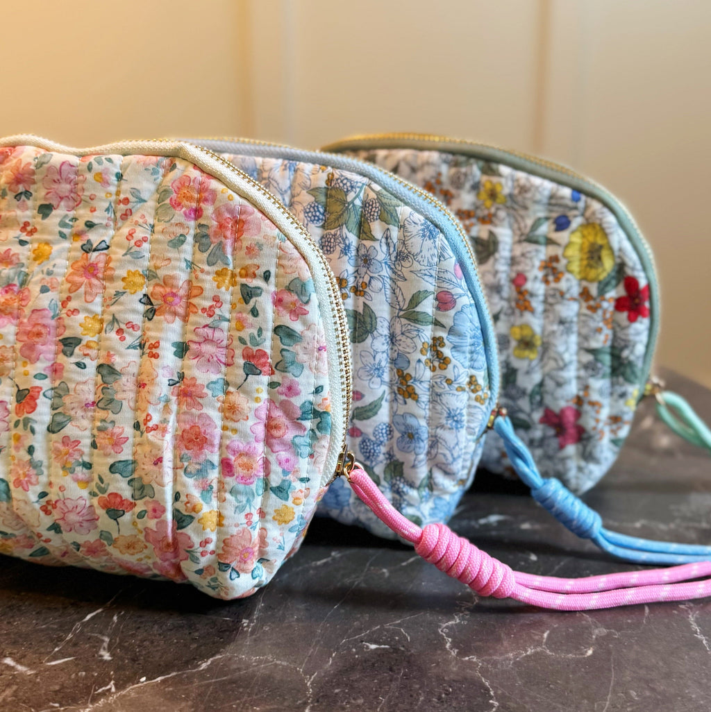 Quilted Floral Cosmetic Case — additional product view 4
