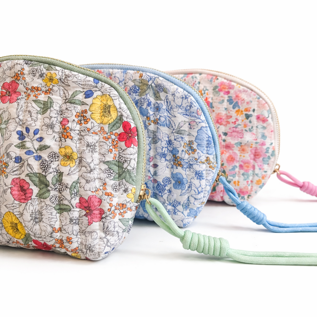 Quilted Floral Cosmetic Case — additional product view 5