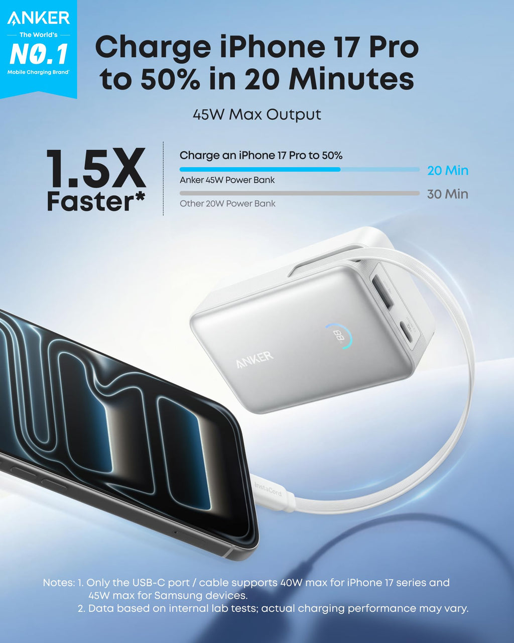 Anker Nano Power Bank (10K, 45W, Built-In Retractable USB-C Cable) — supplier image 10