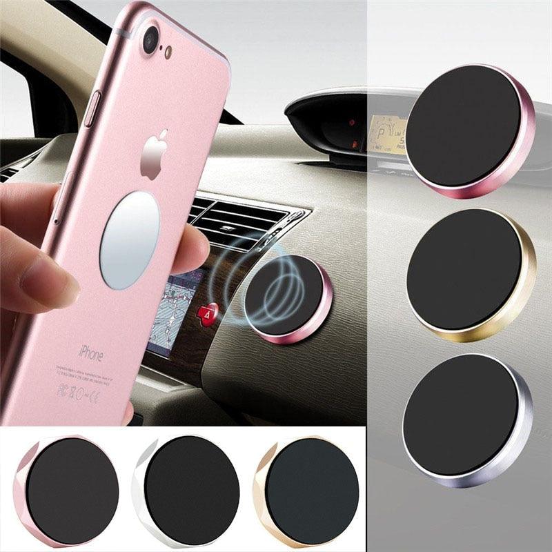 Universal magnetic car phone mount for dashboard use