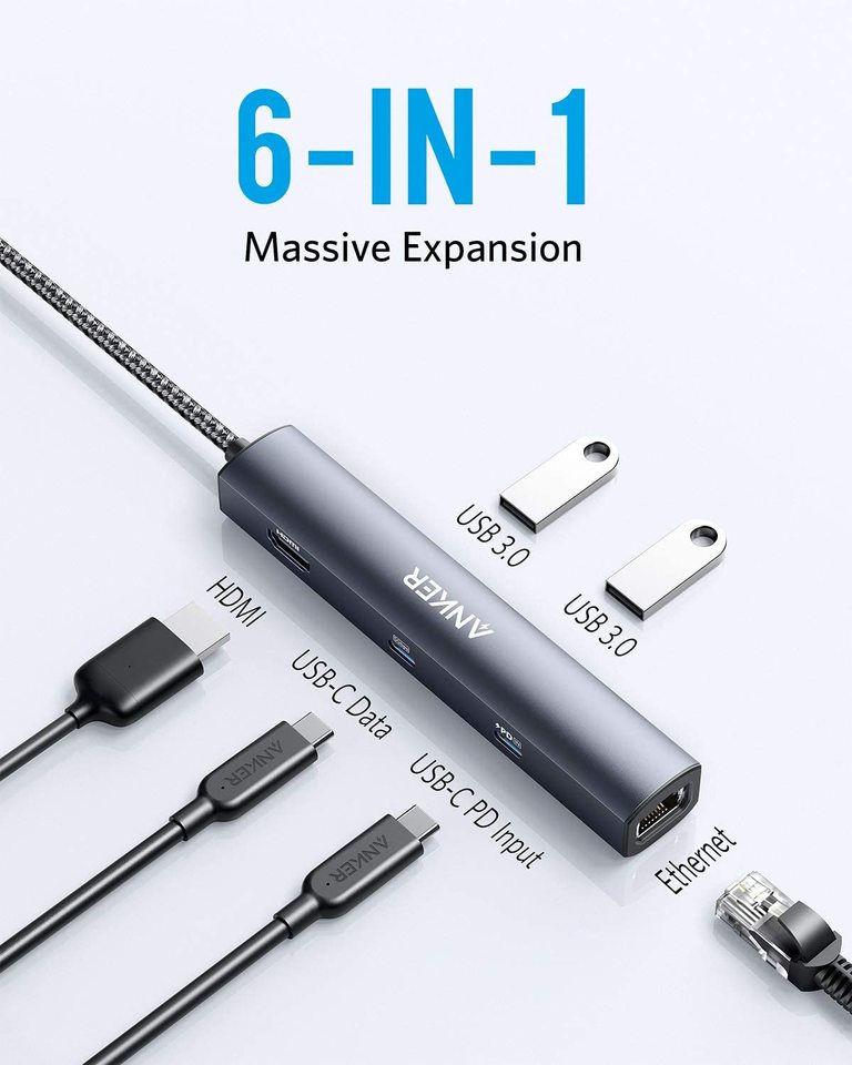 Anker 543 USB-C Hub (6-in-1, Slim) — supplier image 2