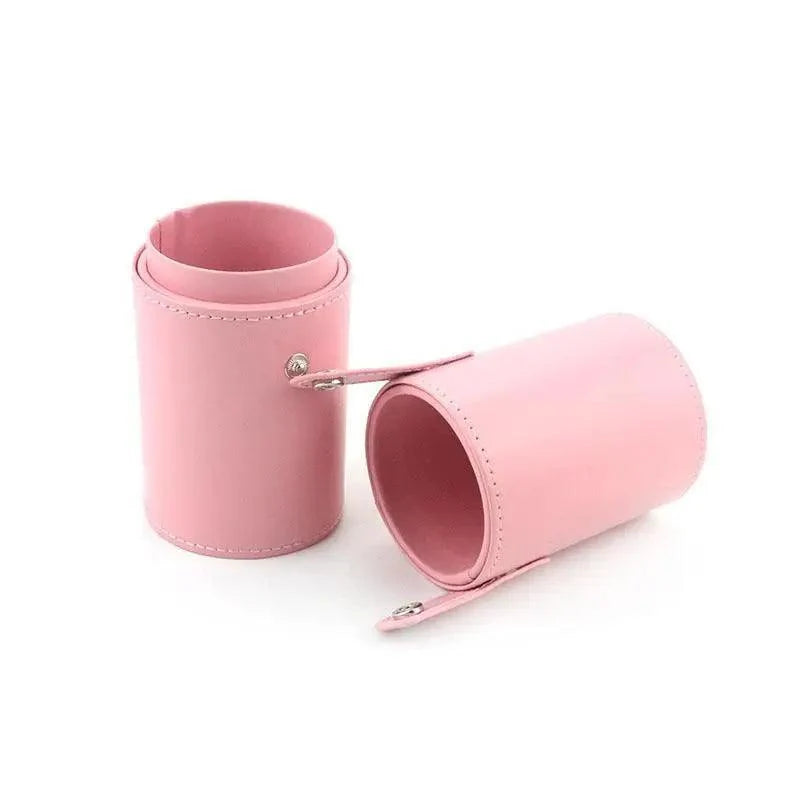 PU Makeup Brush Holder with Lid — supplier image 2