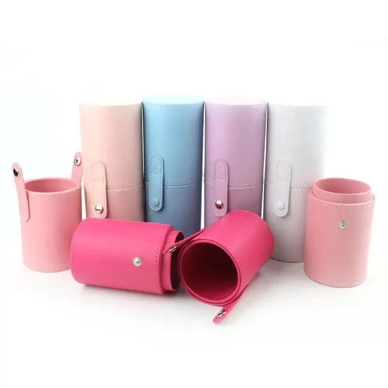 PU Makeup Brush Holder with Lid — supplier image 7