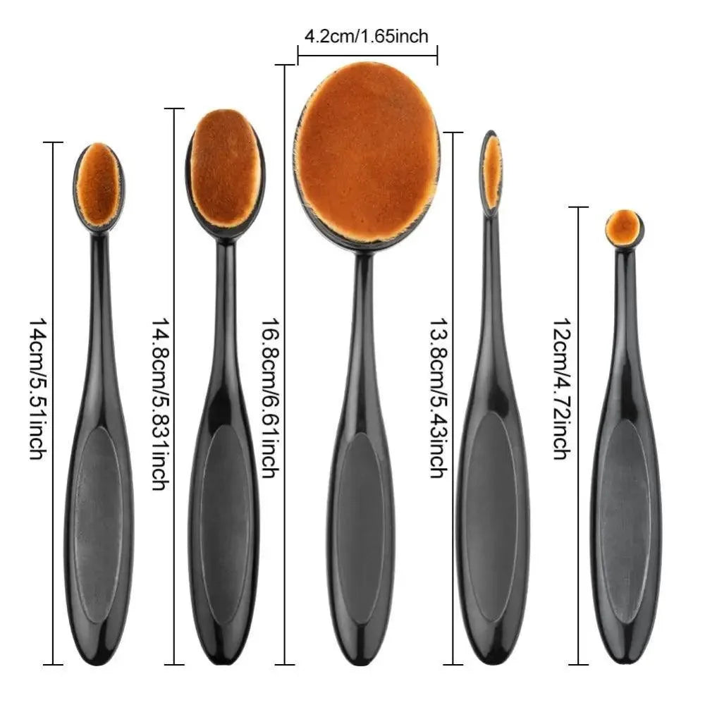 5-Piece Oval Makeup Brush Set — supplier image 13
